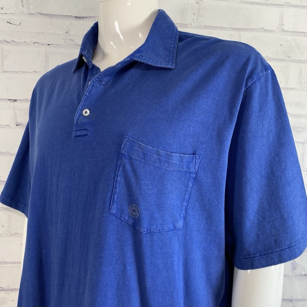 Polo Ralph Lauren Shirt Men's 2XL Polo Linen Blend Short Sleeve Blue Pony NWT